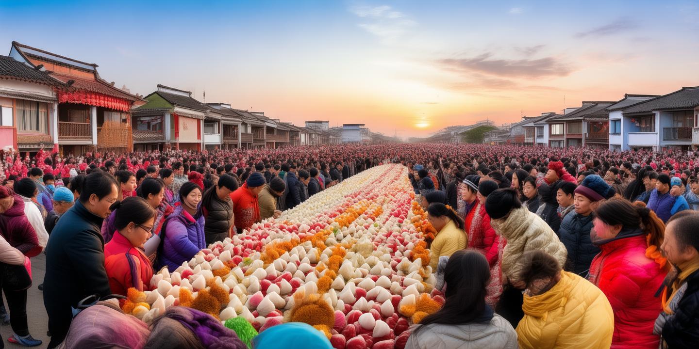 温岭“冬至擂圆”破世界纪录,万人同制百种创意馅料,共庆传统佳节